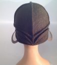 Boiled wool hat with plastic visor veil – rear view