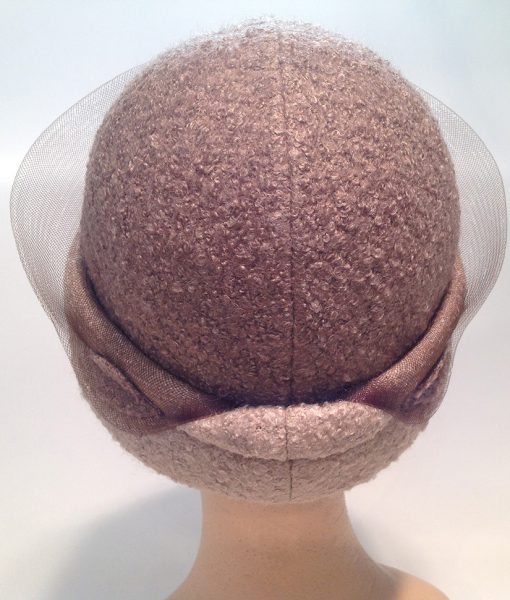 jersey cooked cloche with applications and crinoline - rear view