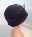 jersey cooked cloche with micro sequins, applications and crinoline – side view