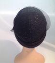 jersey cooked cloche with micro sequins, applications and crinoline – rear view