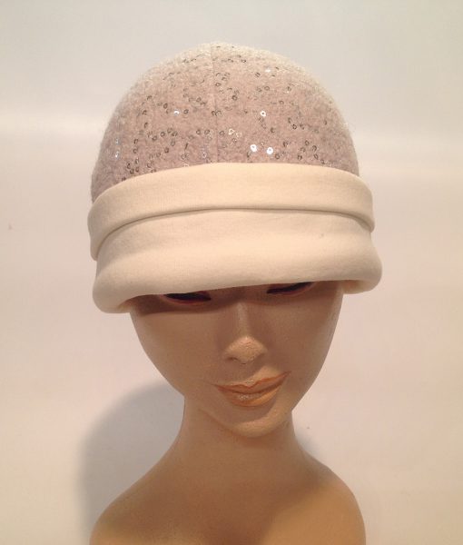 Jersey Cooked Cloche with Applications and Micro-Sequins